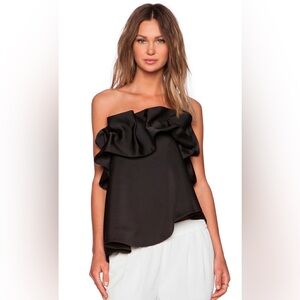 C/MEO Collective Cameo Ruffle Off-the-Shoulder Top Size Small